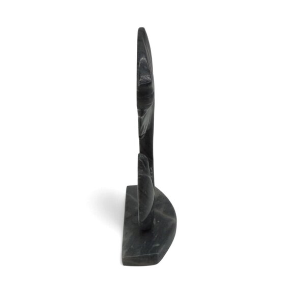 MADONNA and CHILD SCULPTURE Carved Gray Stone Figurine 5.1" - Picture 9 of 12